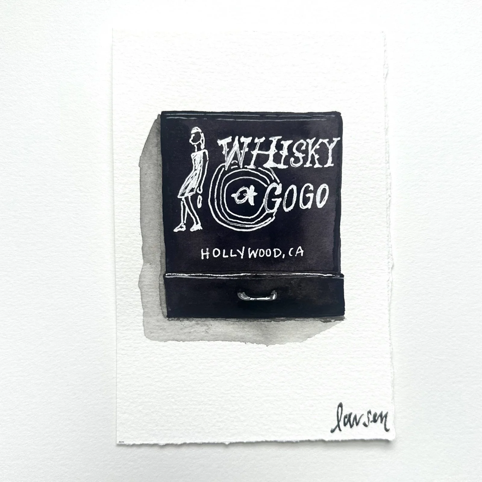 Whisky a Go-Go Matchbook Painting