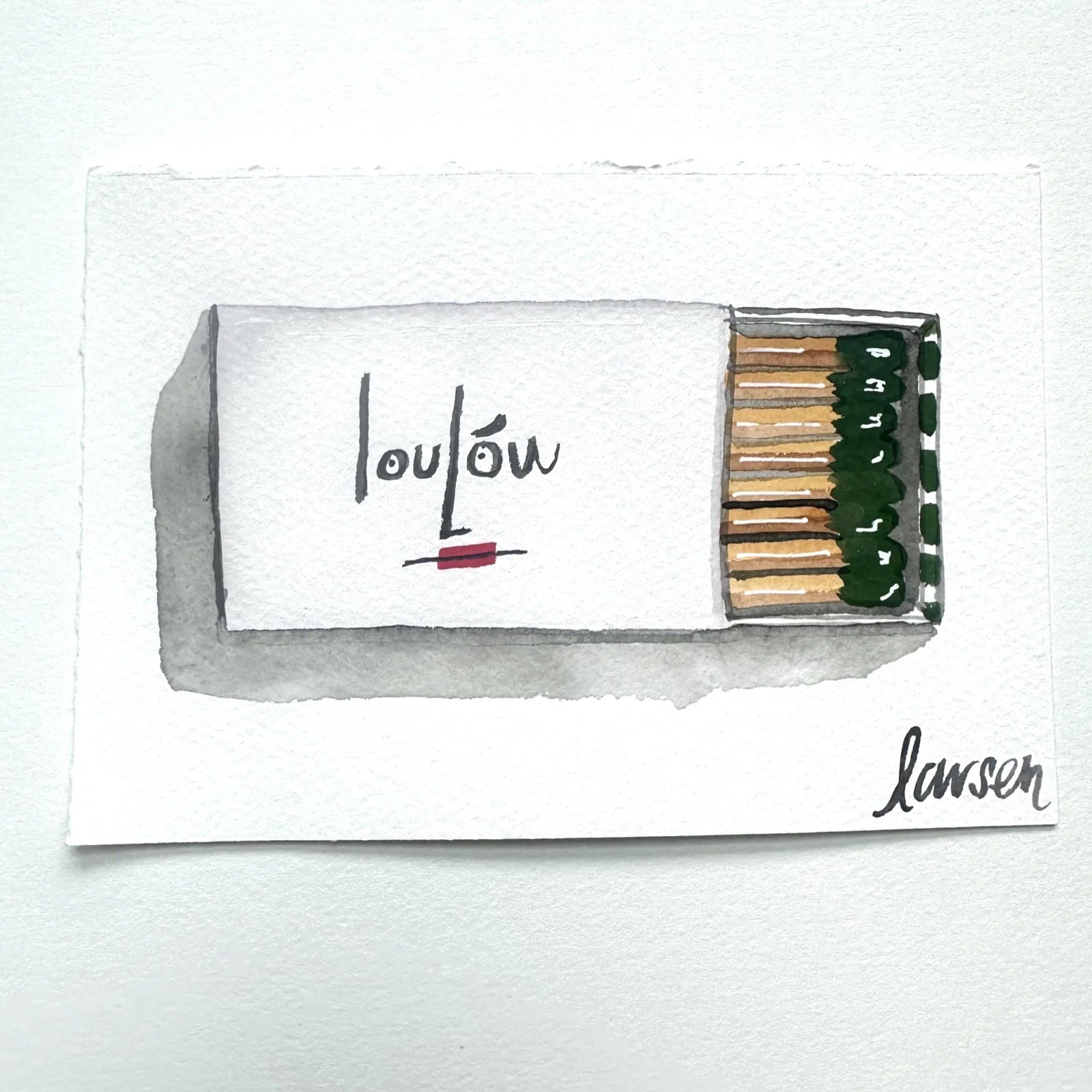 Lou Lou Matchbook Painting
