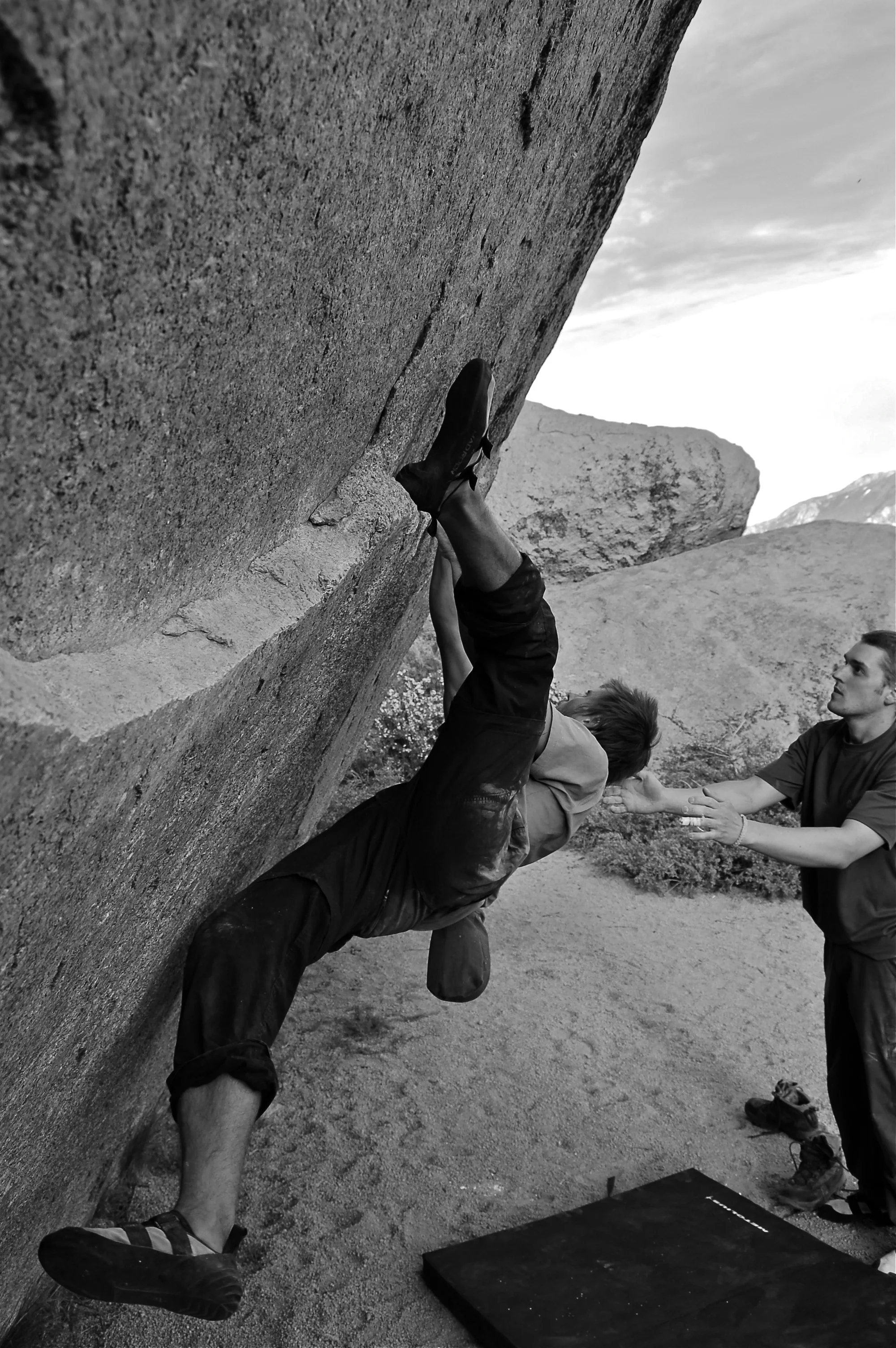 John Maskell climbing in Bishop, CA
