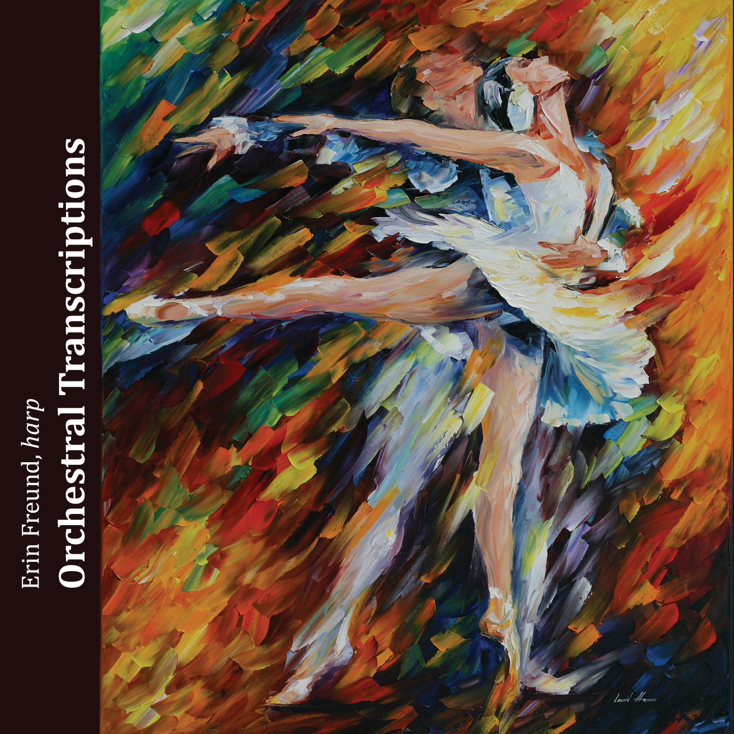 Orchestral Transcriptions , with original harp transcriptions by Tchaikovsky, Wagner, and Mussorgsky. Download from iTunes , and Amazon , and purchase CD through Amazon , CD Baby , and ChoralCds.org .