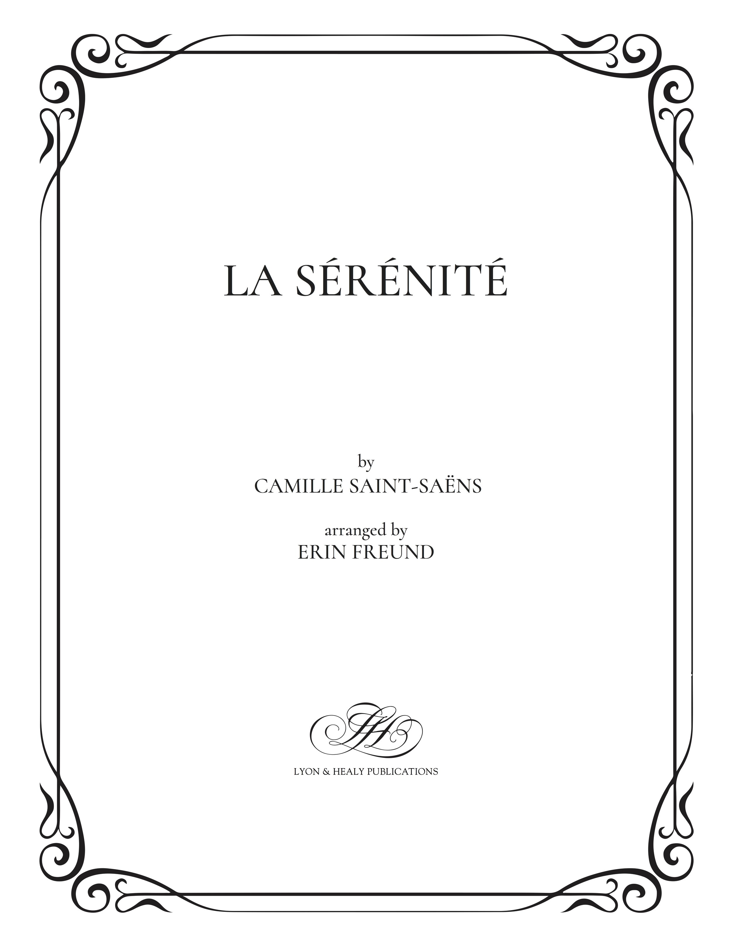 La Sérénité - Saint-Saëns - Freund cover.jpg