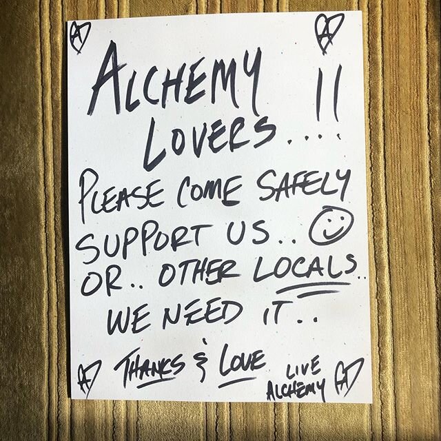 PLEASE SUPPORT LOCAL!!!! It will be a living hell without our local-unique-personality shops. Say NO to corporate-inundation!!!!! We LOVE You!!!! Live Alchemy.