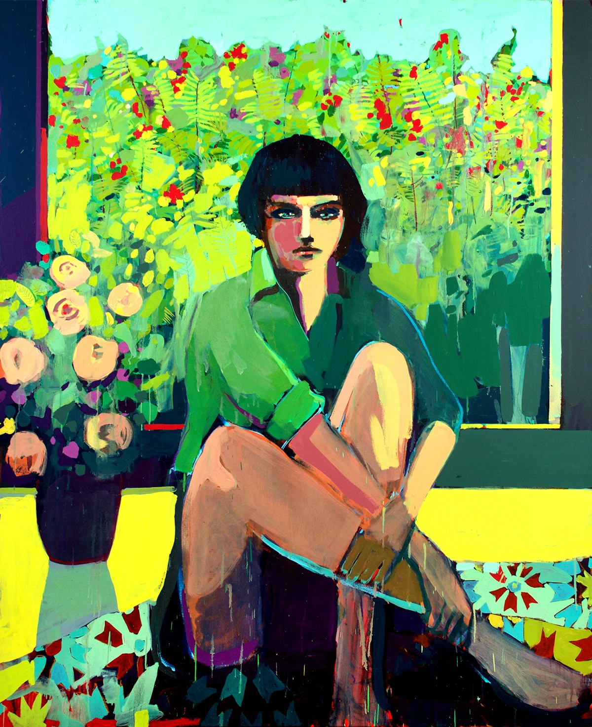 Painting, Oil on canvas, 74 x 60" SOLD