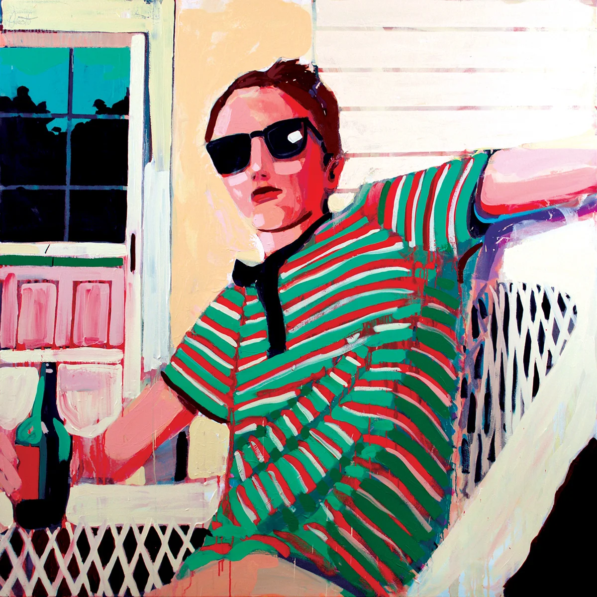 Porch, Oil on canvas, 60 x 60"