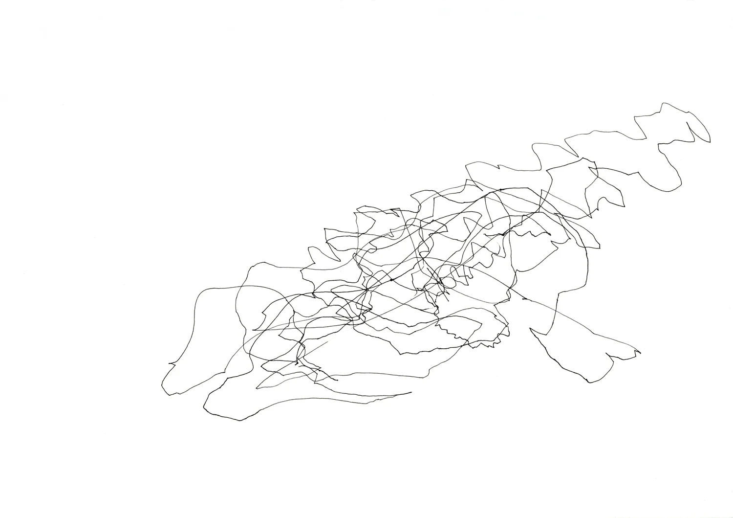   The 6 Train from 77th St to 42nd St, sitting down , 2009, Ink on paper,&nbsp;11" x 14" 