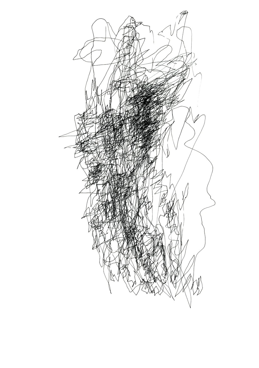   The 4 Train from Union Square to Franklin Ave, Are you an artist? Yea, I am. Well, you are really beautiful. Thanks. Can I call you Barbie? No, you definitely can't.,&nbsp; 2009, Ink on paper, 14" x 11" 