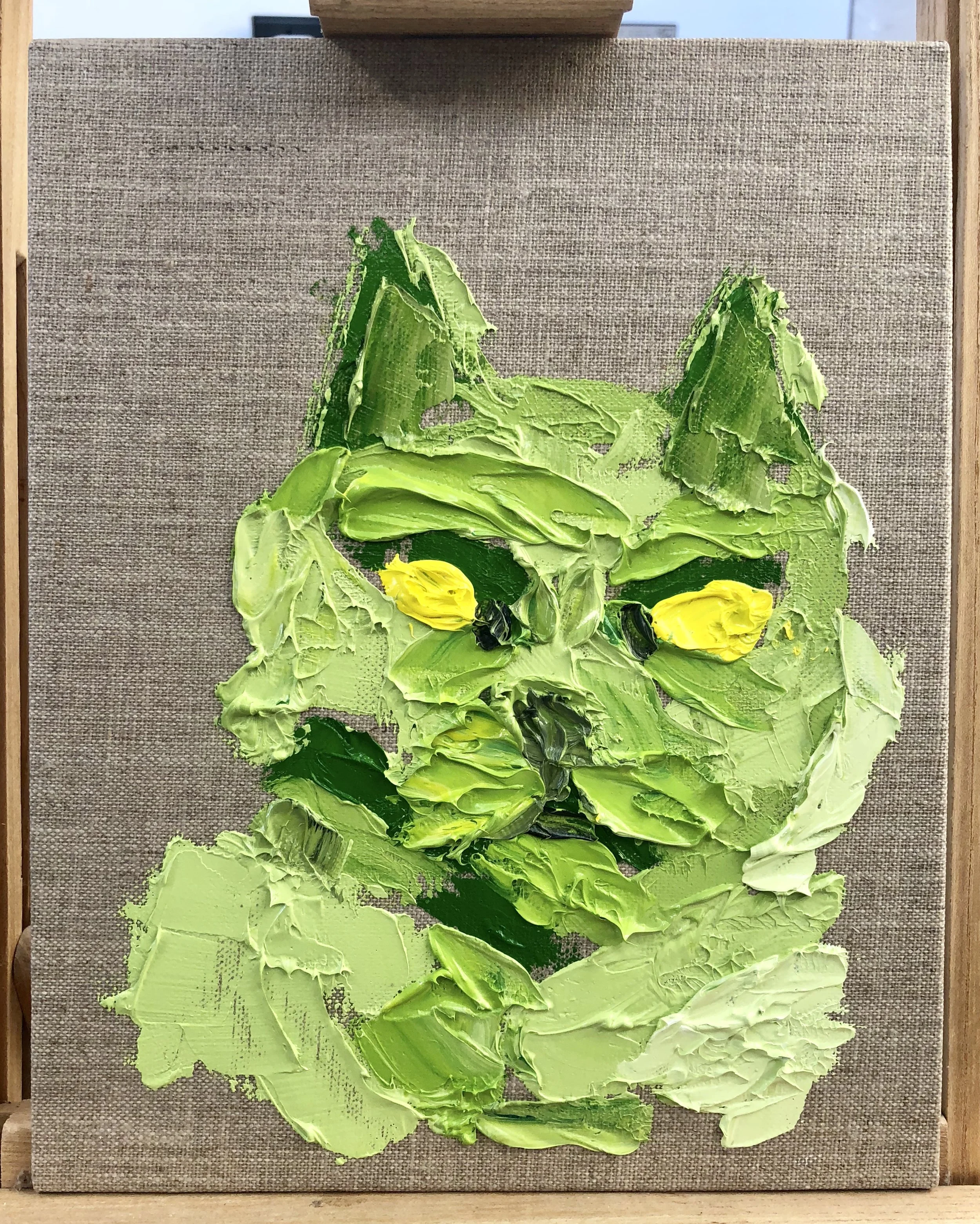 green cat