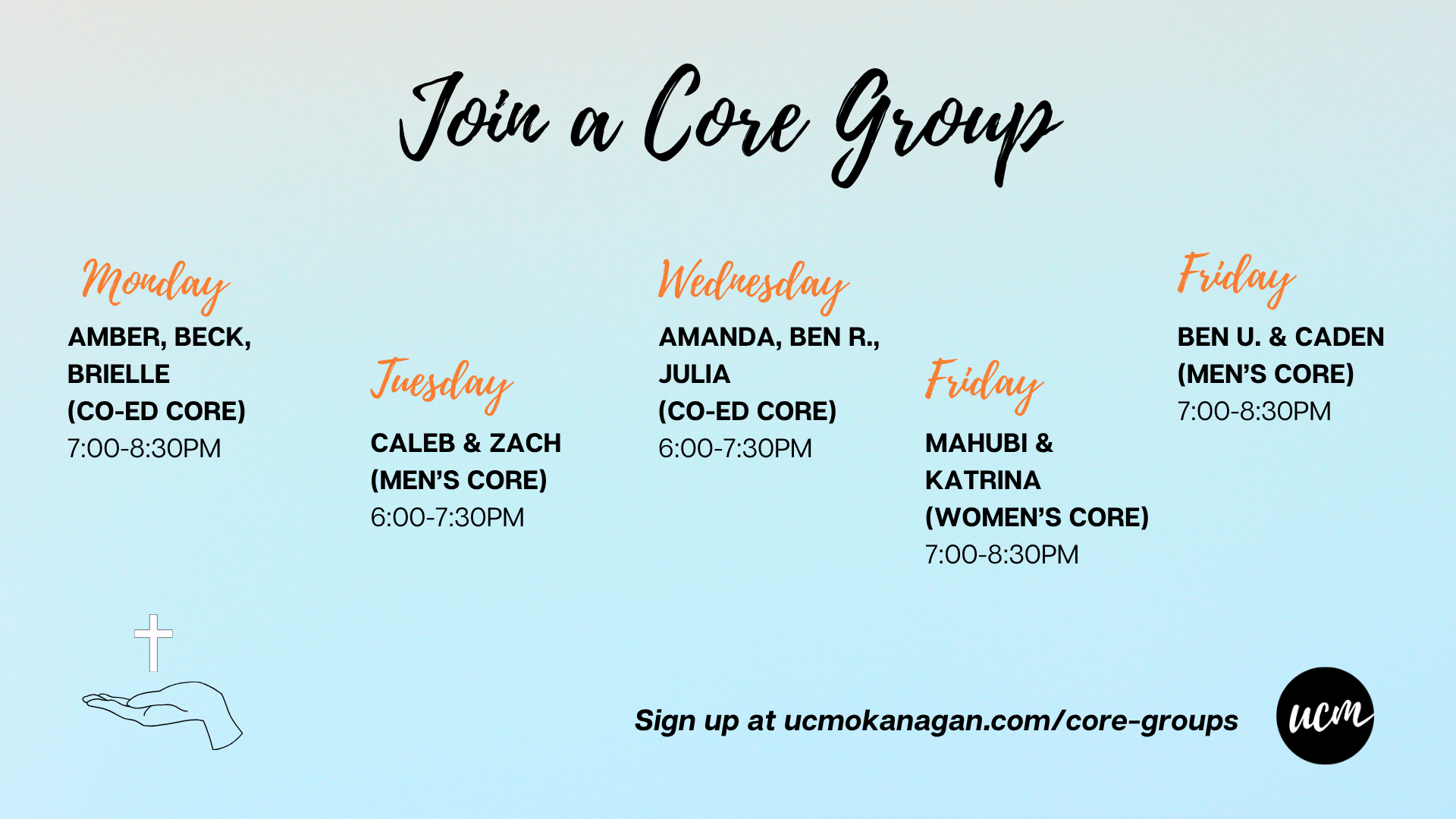Monday Coed Core Group
