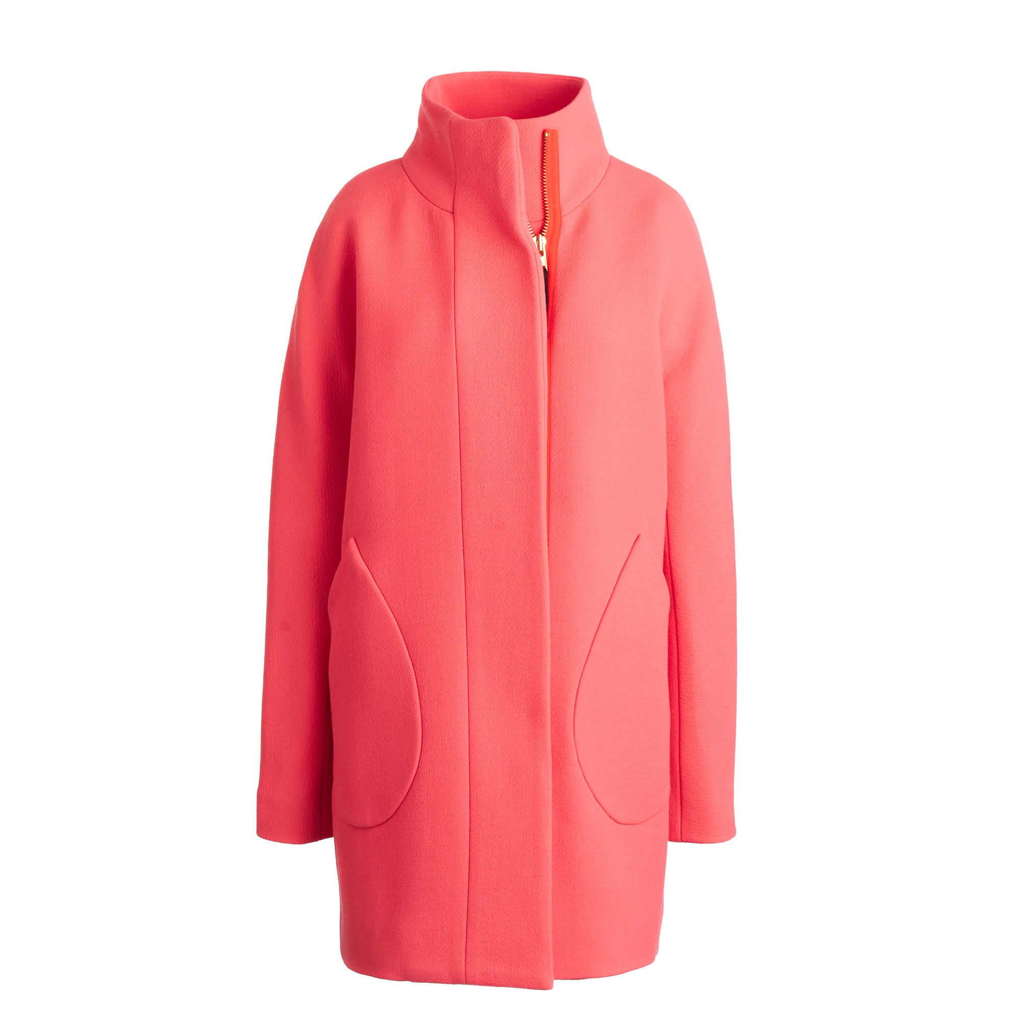 Patch-Pocket Cocoon Coat