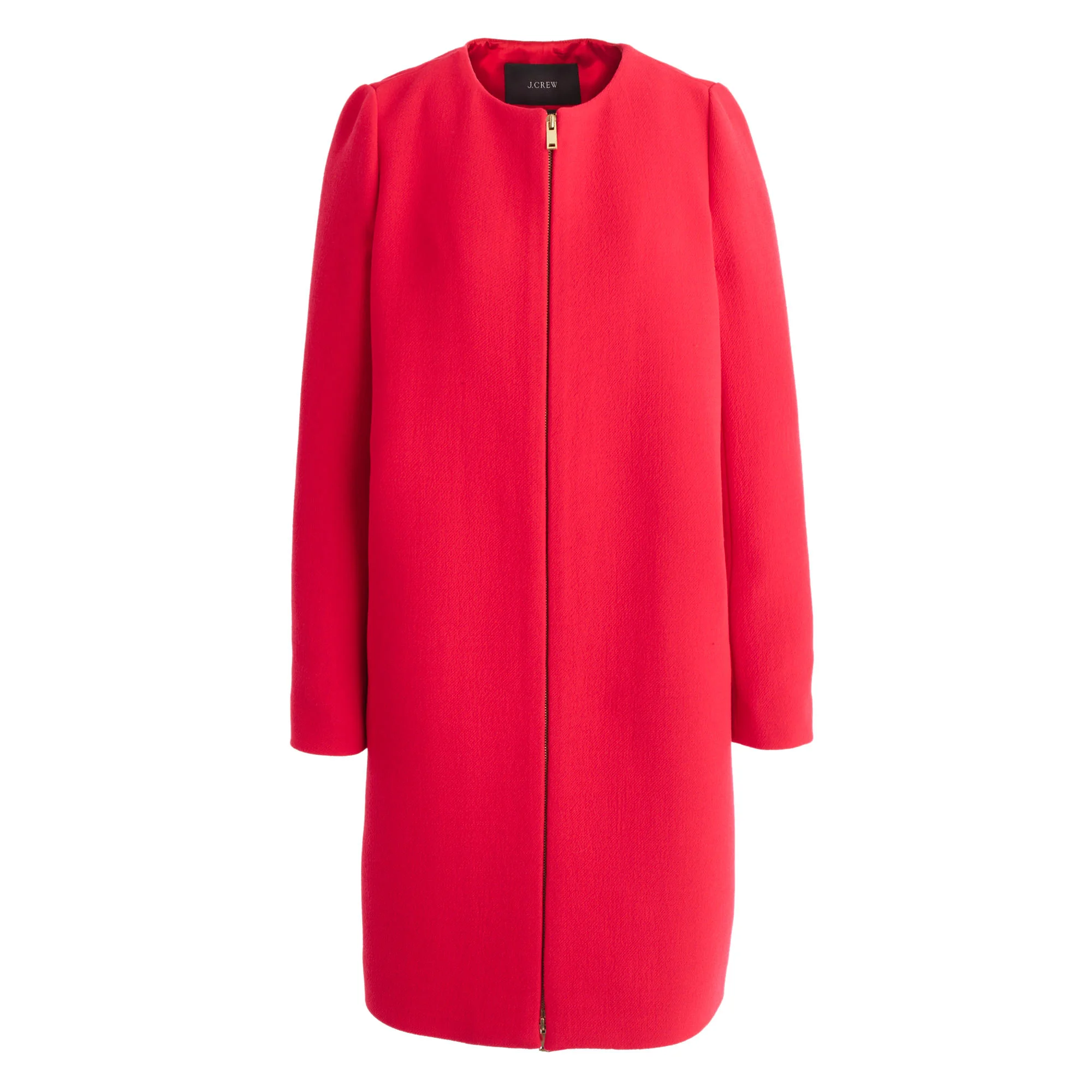 Double-Cloth Collarless Coat