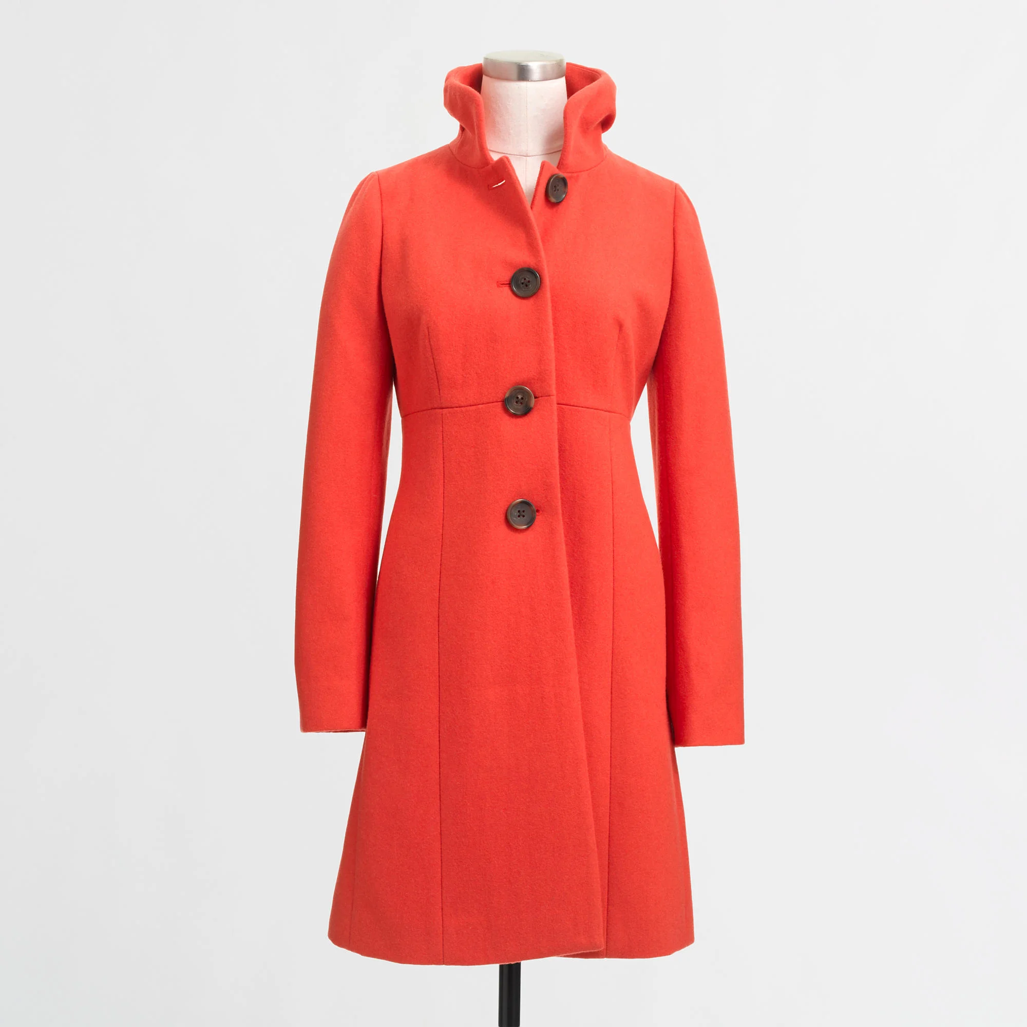Ruffle-Collar Dress Coat