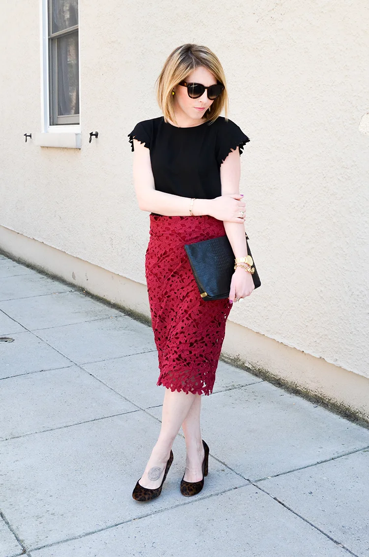 Lace and Leopard, Simple Black Blouse, LOFT Blouse.jpg