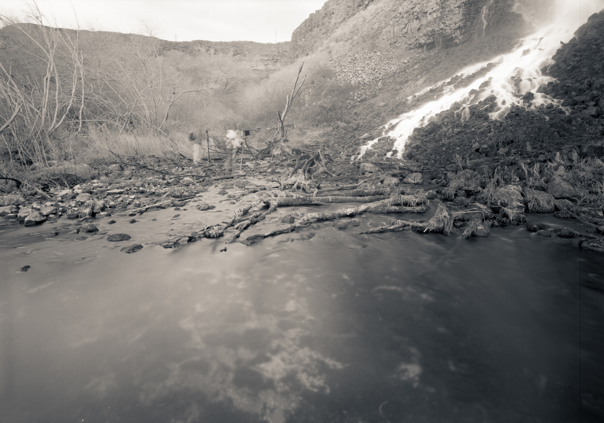 Scott and Jon Photographing Thousand Springs, Idaho, 2004