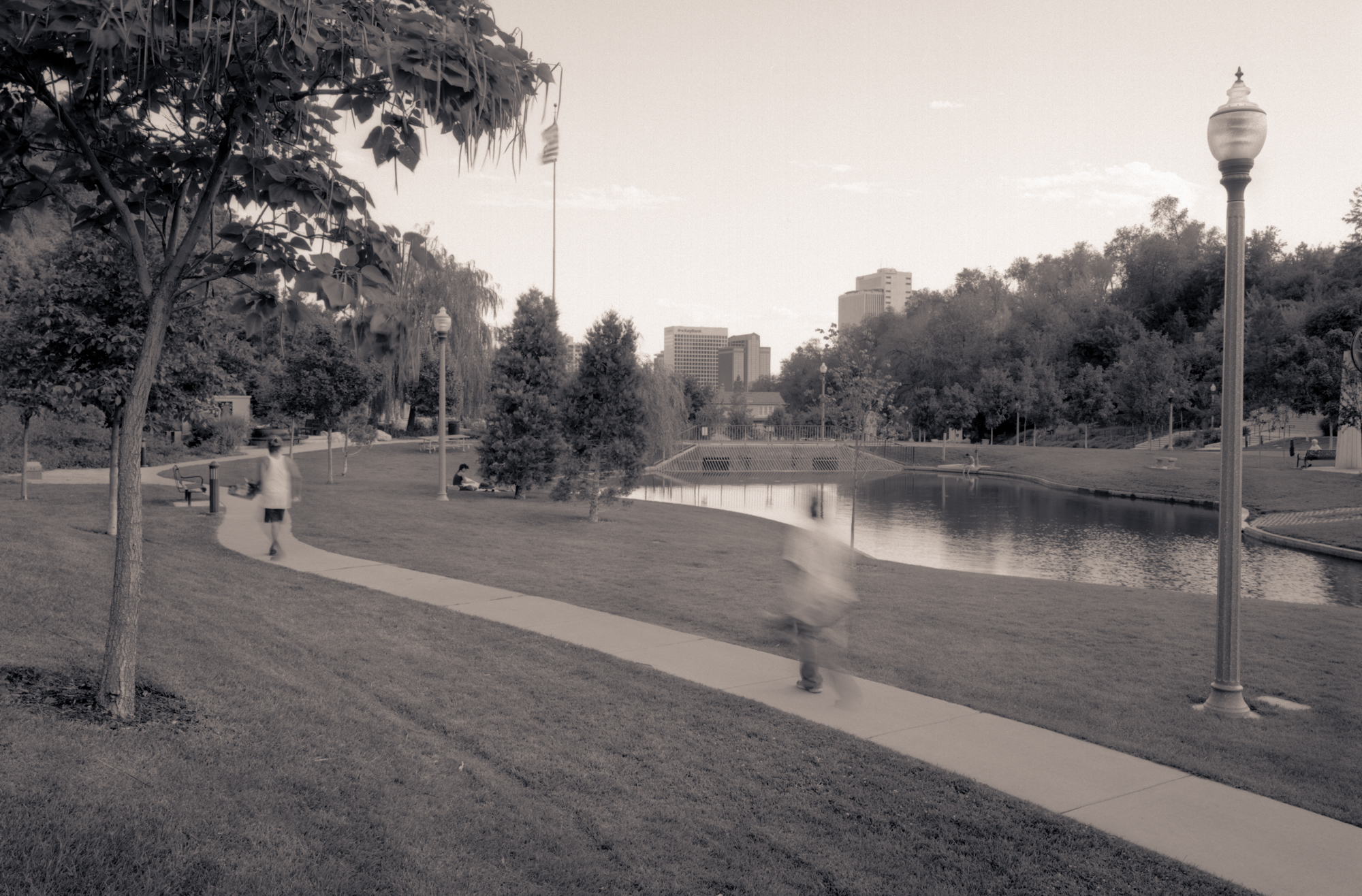 Pond, Footpath, Memorial Park, Salt Lake City, Utah, 2007