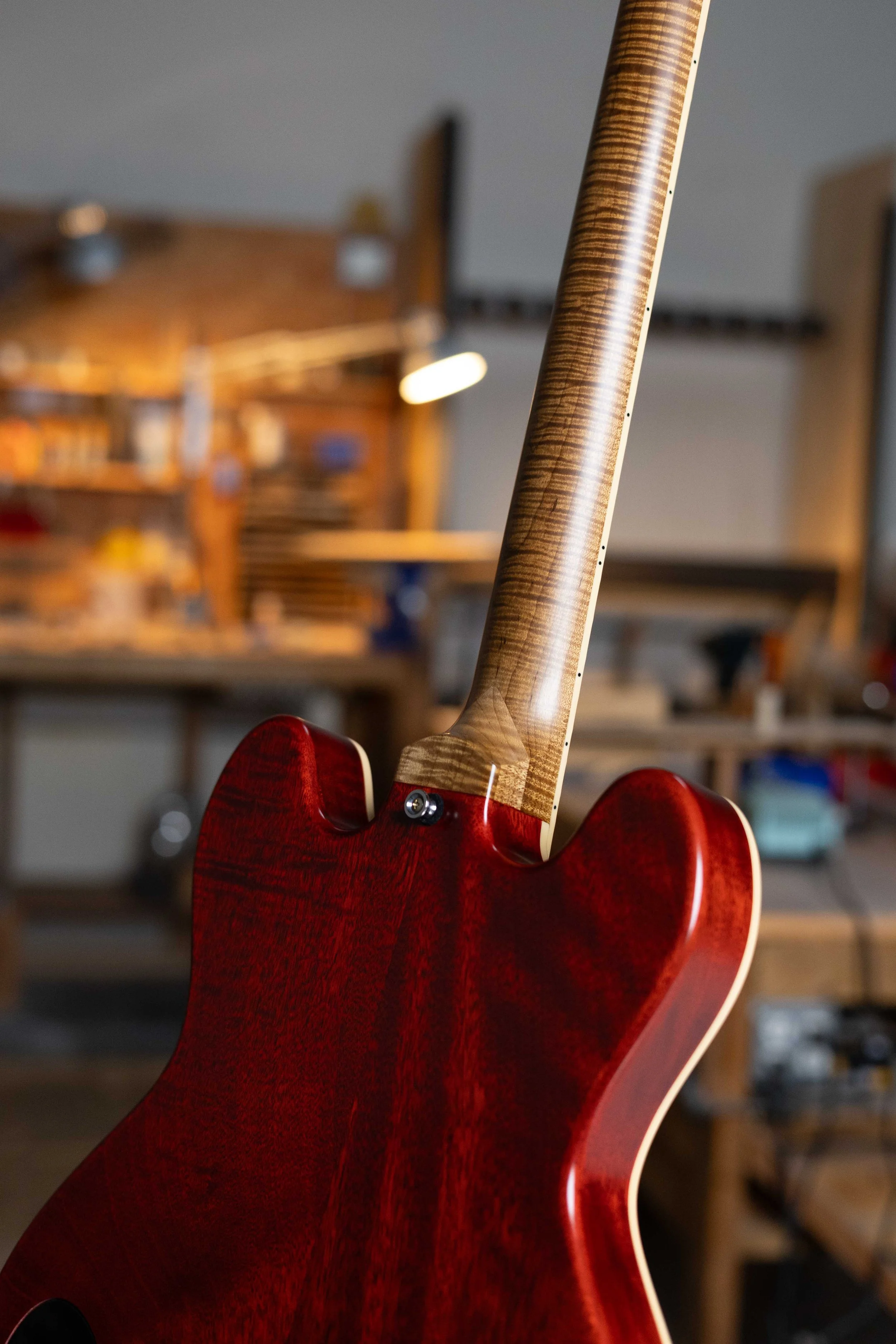 Cimaron Model with Roasted Curly Maple Neck and oil rubbed finish.