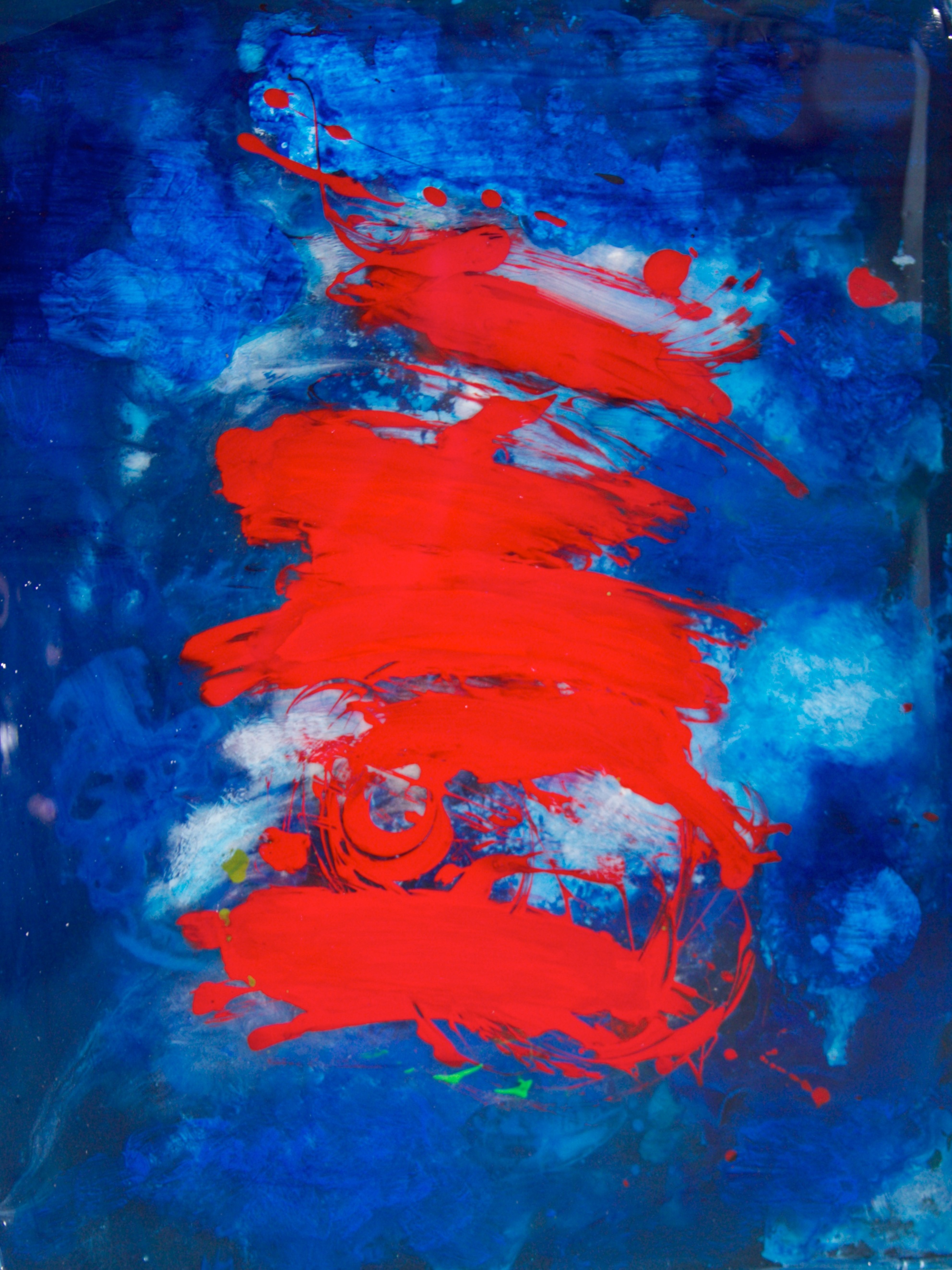 Untitled 24" x 32" acrylic and resin on board - - SOLD