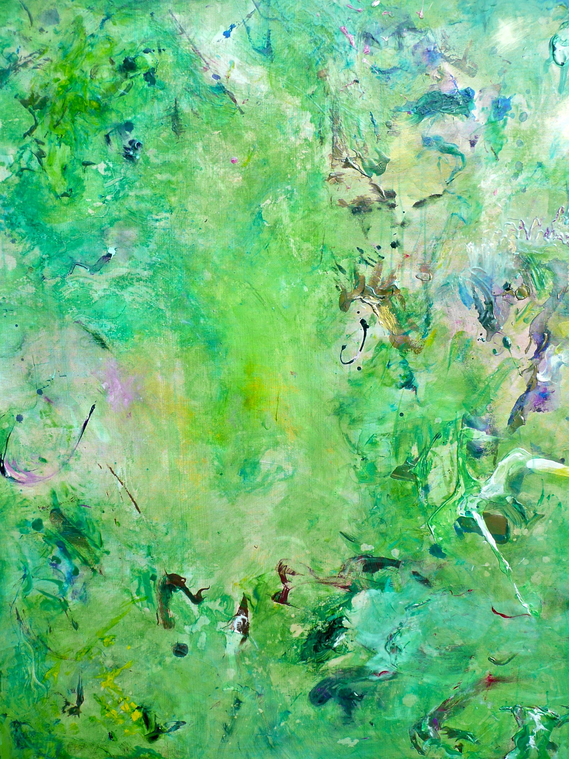 "green dream" 48" x 72" acrylic on canvas (one of a triptych) - sold