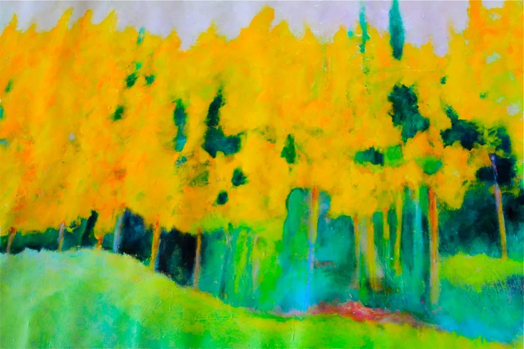 "yew groove" 72" x 108" acrylic and resin