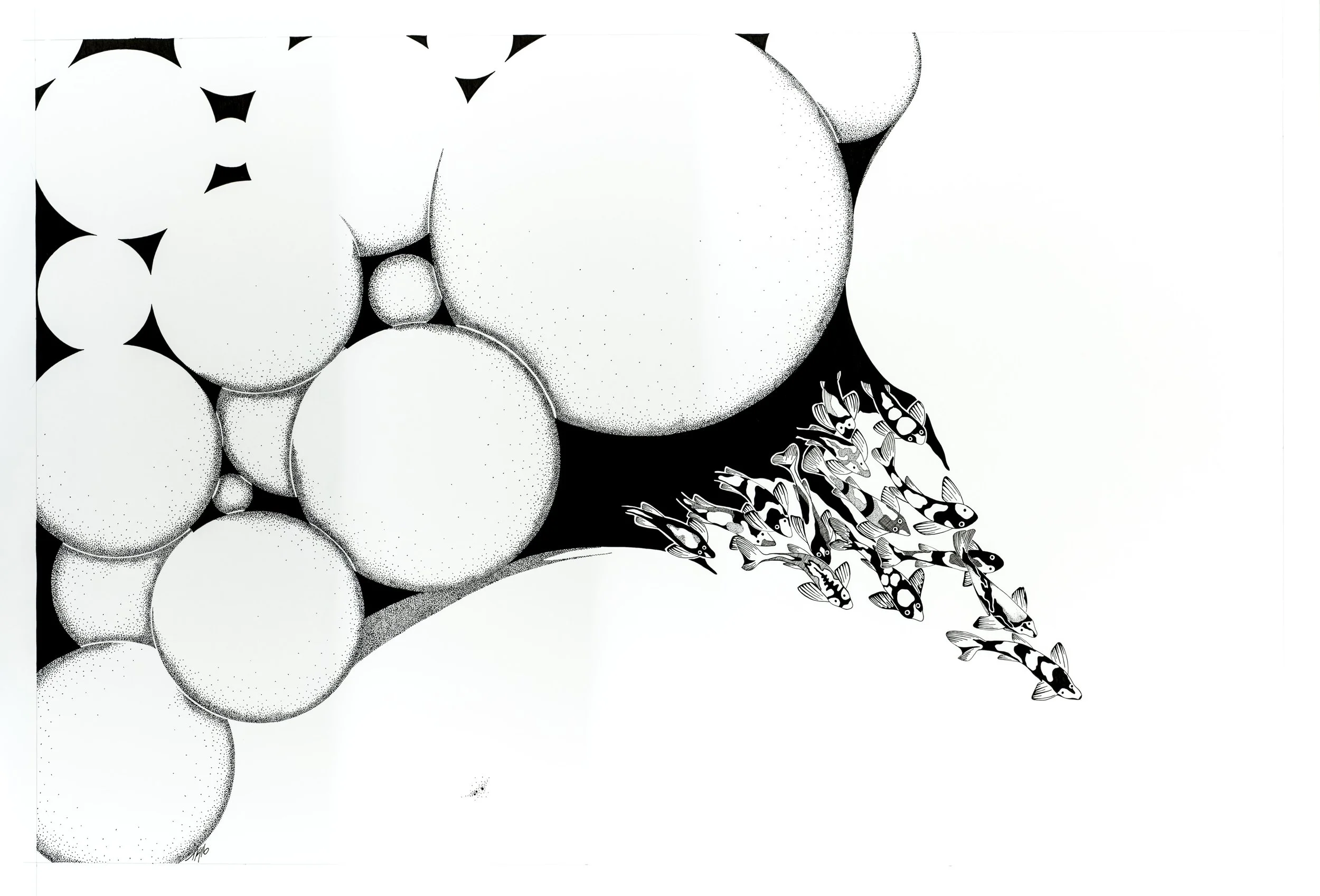 From Nothing, 2016, 20" x 30"