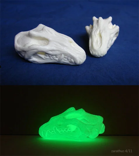 Glowing dragom skulls