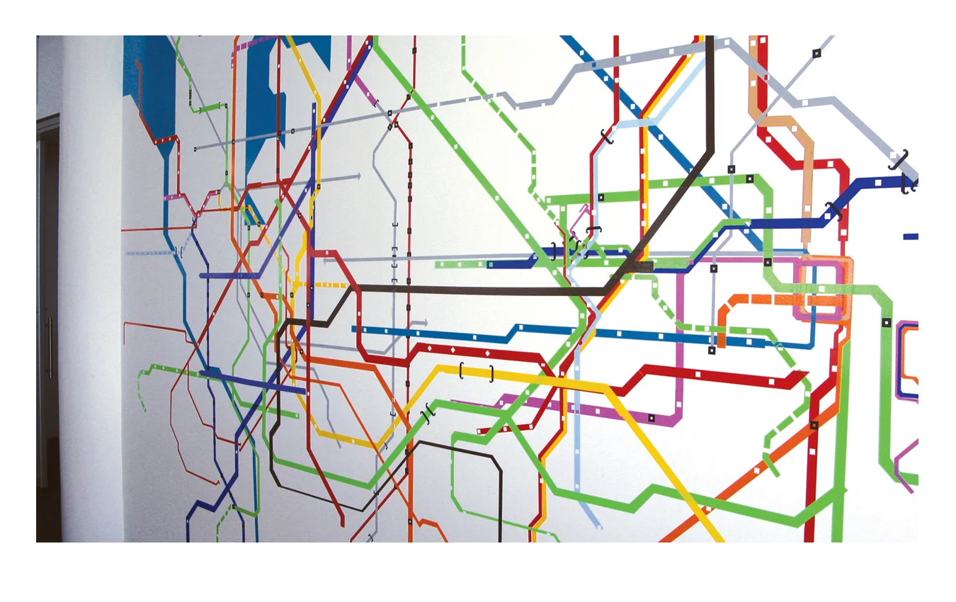  Information Retrieval 137, 2009 (Subway systems). Dimensions variable; wall size 14 x 20 ft. 