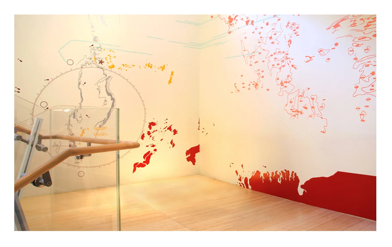  Information Retrieval 125 (East of India). Wall mural, dimensions variable. 