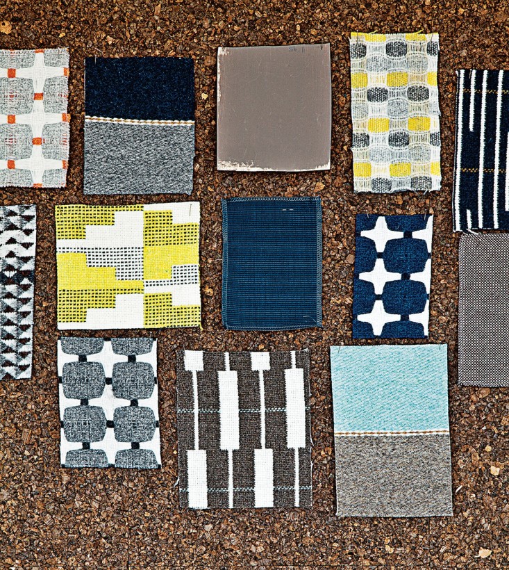Textiles swtatches by Eleanor Pritchard Via Remodelista