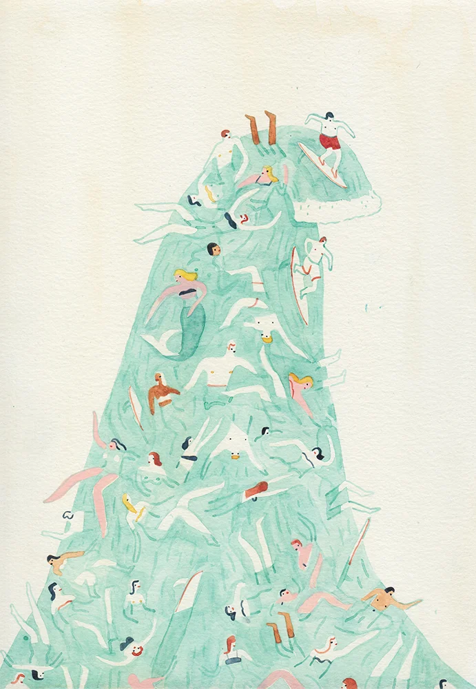 Painting by Monica Ramos for the group show Just Swim