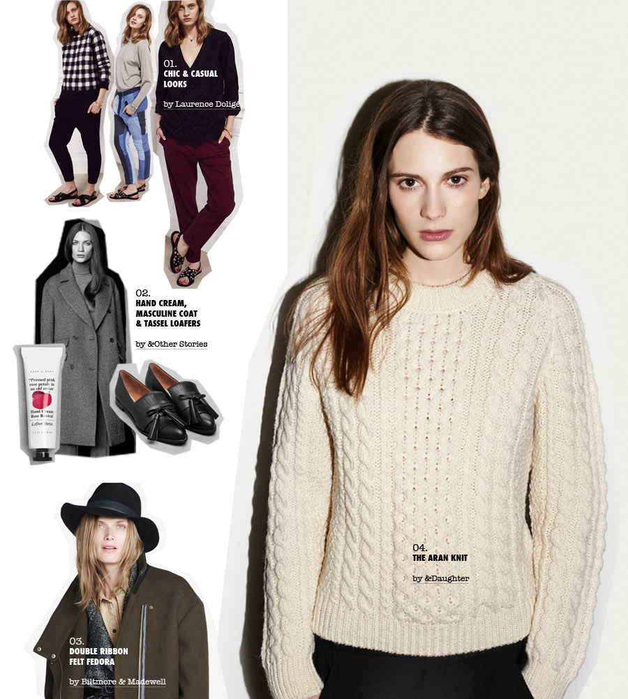 In a much more superficial record, these are coveted items for the new season. 1. Laurence Doligé 2. &Other Stories 3. Madewell 4. &Daughter