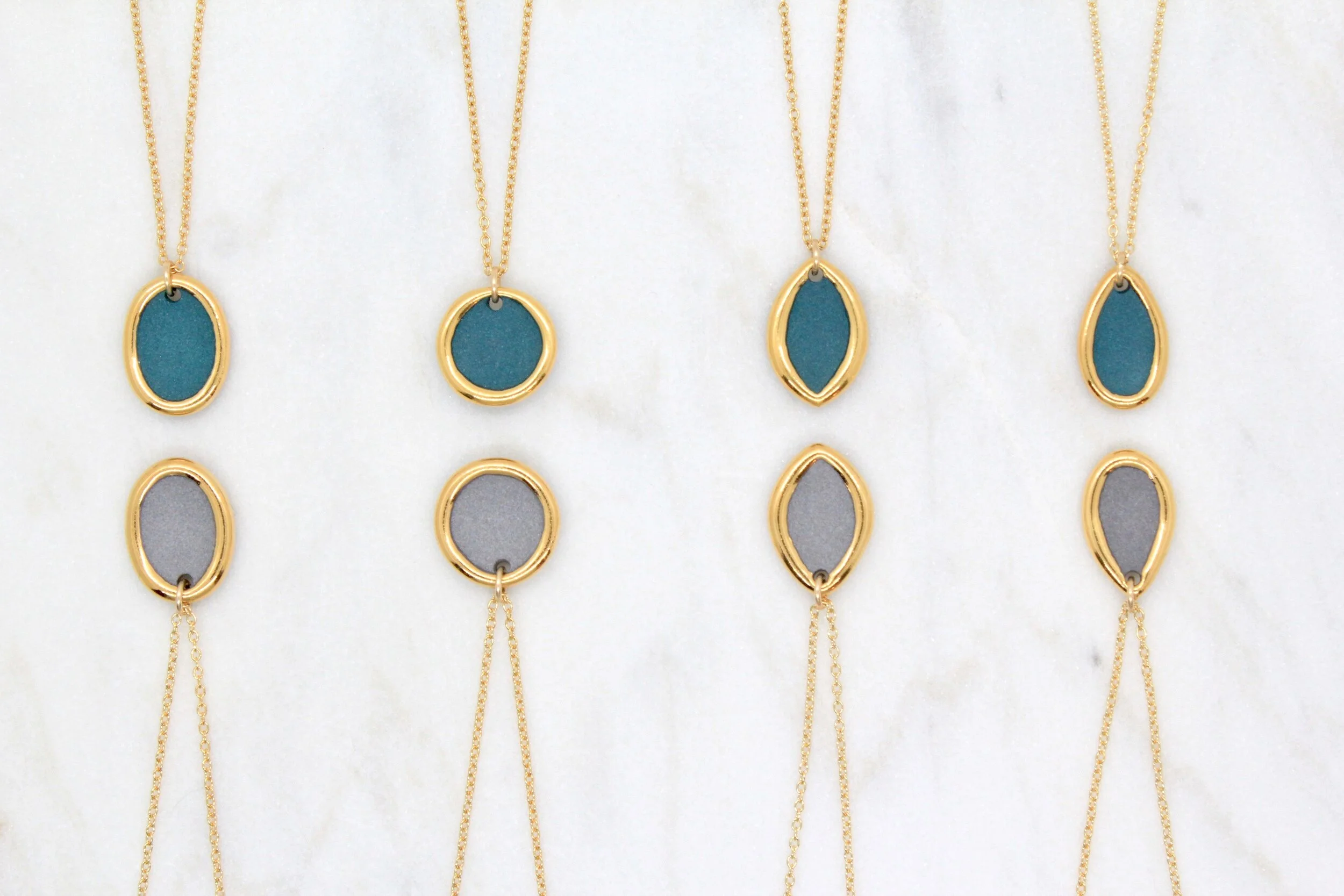 Gold Rimmed Necklaces