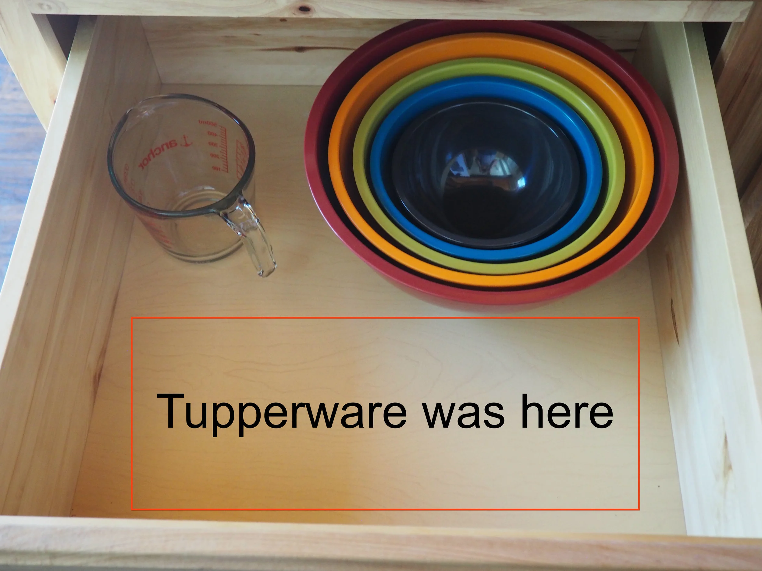 Some of our tupperware went missing.