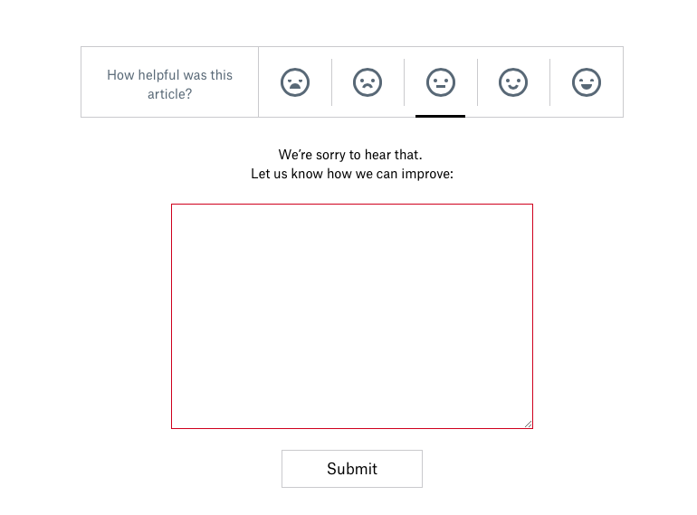 Survey requiring a comment.