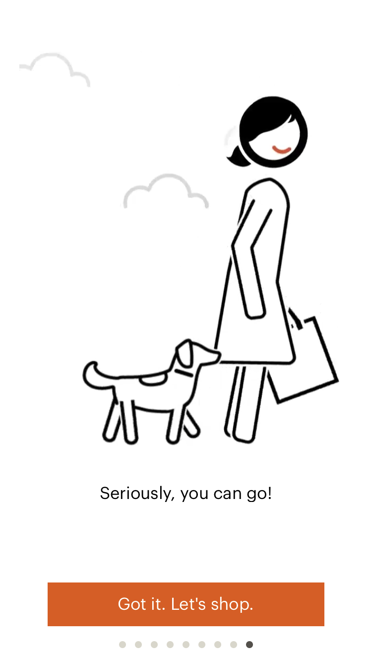 Screenshot of final Amazon Go tutorial screen.