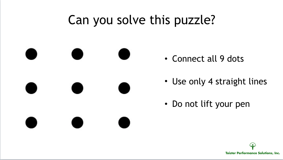 Screenshot of a puzzle shared during a webinar.