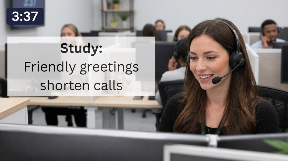 Study: Conversational phone greetings shorten calls by 16%