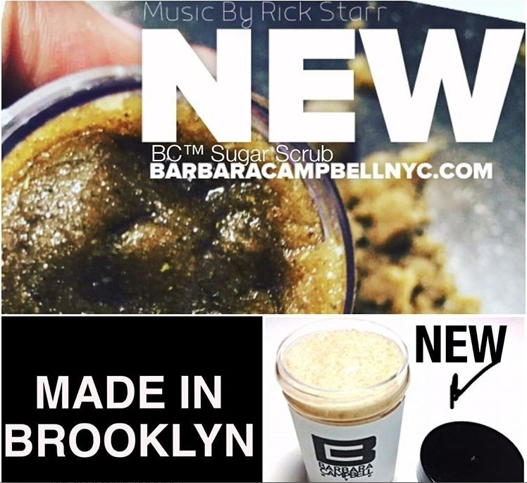 NEW BARBARA CAMPBELL™ 100% NATURAL BROOKLYN SUGAR SCRUB HANDMADE WITH A CUSTOM BLEND OF COCONUT AND ESSENTIAL OILS - 1oz