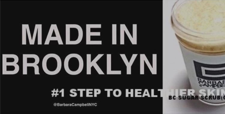 Barbara Campbell™ 100% Natural Brooklyn Sugar Scrub Handmade BC Sugar Scrub Signature Classic Clean Cleanser + Exfoliate Green Beauty Product 1oz