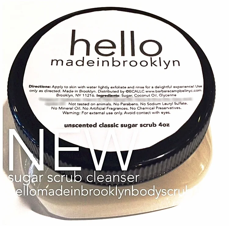 HELLO MADE IN BROOKLYN ™ SUGAR SCRUB UNSCENTED CLASSIC CLEANSER 4oz.jpg