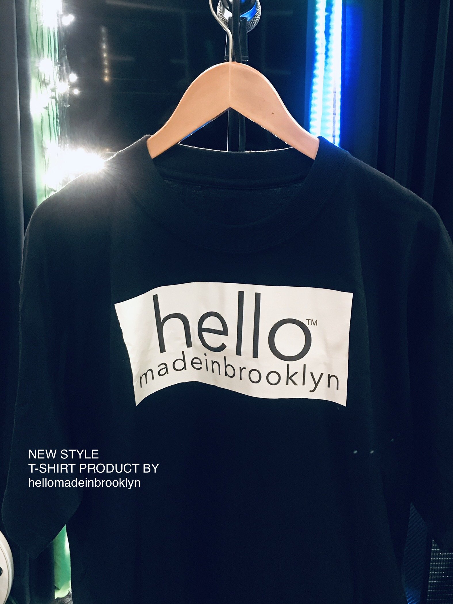 New Product By HELLO MADE IN BROOKLYN® T-Shirts LOGO Graphic - Women's and Men's Cotton:Poly White - T-Shirt From hello made in brooklyn product company - new style street fashion black and white+custom order pre-order ® hellomadeinbrooklyn.jpg