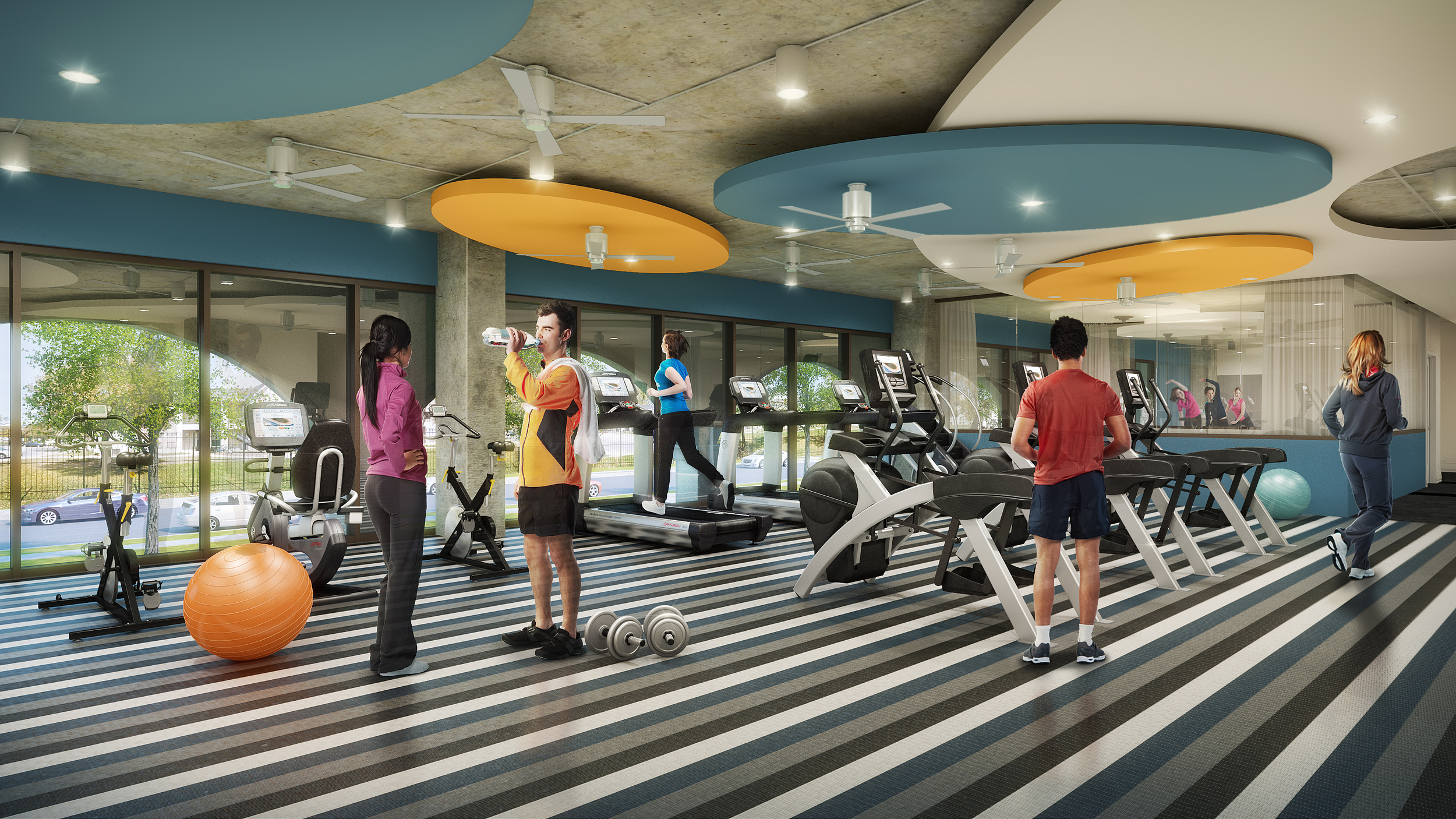  FITNESS CENTER  rendering by cagleart.com 
