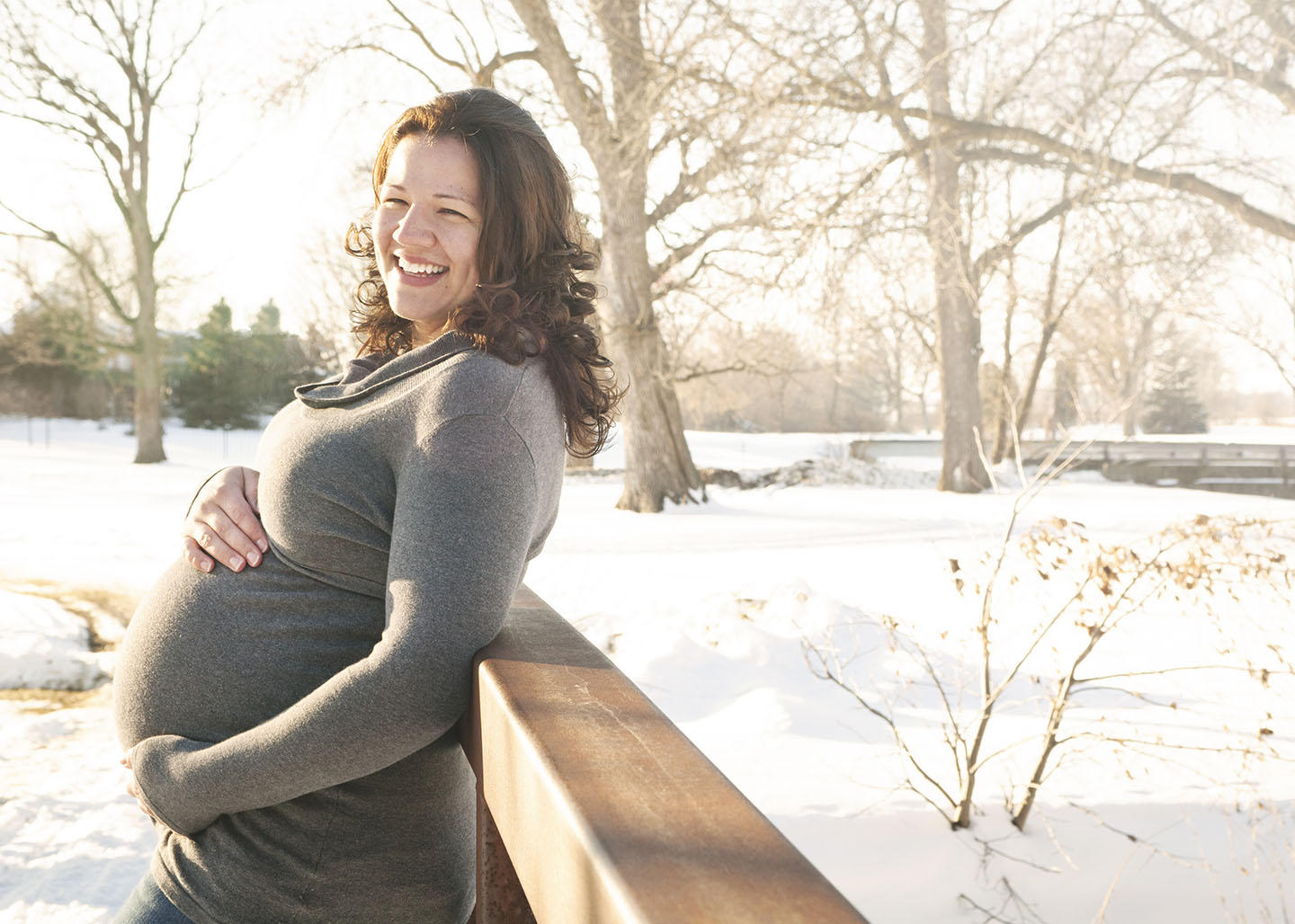 Samantha is without a doubt as beautiful pregnant as not and that smile shines even brighter! This is another stolen moment, laughing at Curt. Gorgeous.