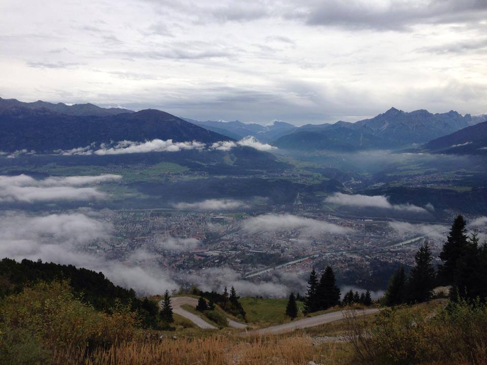 View from Nordkette Mountain in Innsbruck, Austria