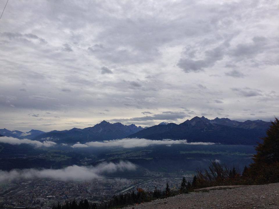View from Nordkette Mountain in Innsbruck, Austria