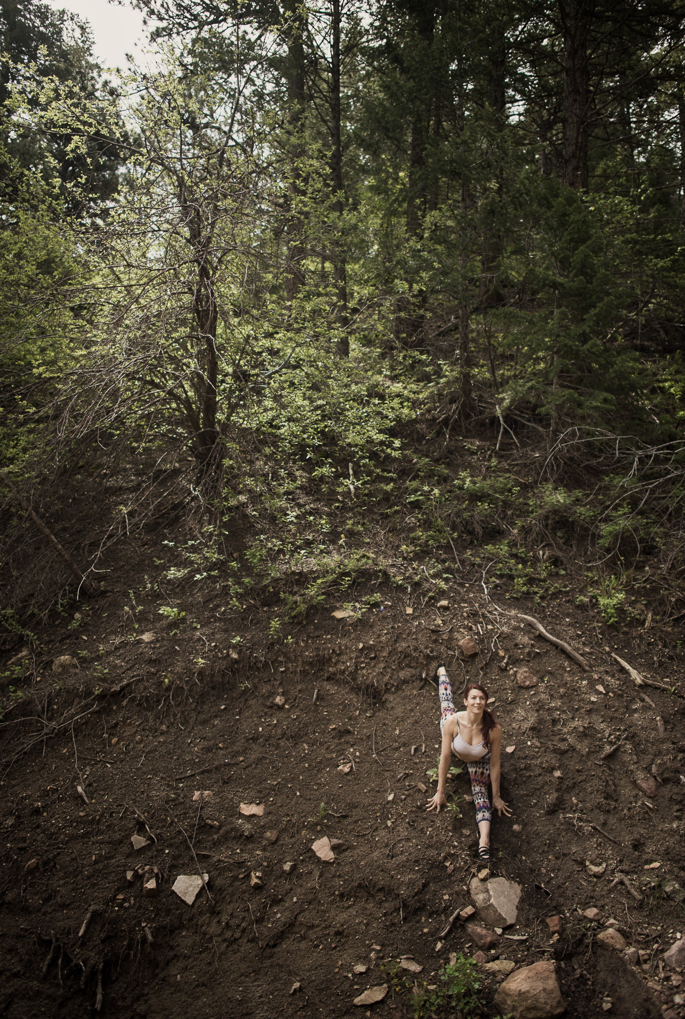 This was fun. slippery dirt and downhill square splits. A true adductor test.