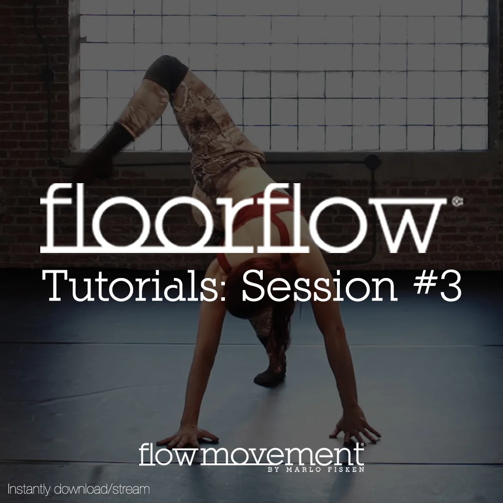 Floor Flow® Tutorials Session #3 These athletic across-the-floor movements are intermediate level. Knee pads are suggested. Tutorials include: QM front scoot and swivel Alternating side lunge back sweeps Duck Walk and side stretch Alternating high scorpion with knee circles Zig-Zag crab slide Alternating back shoulder roll, lunge and undercut Category: Floor Flow Level: Intermediate Equipment: Knee pads (suggested)