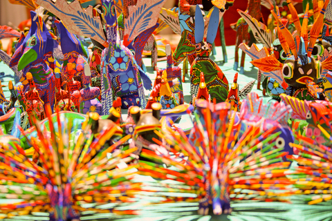 These are Alebrijes, mythical creatures that are part real animal, part dragon.