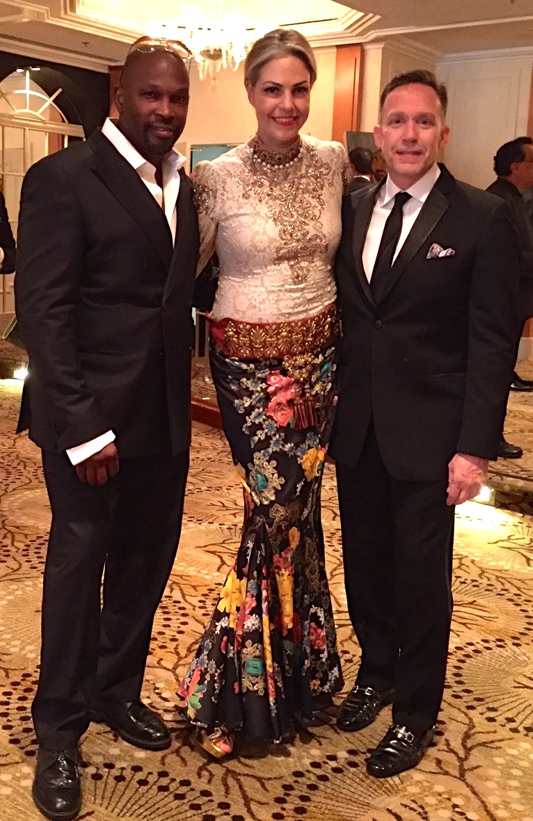 Chaz Guest with Jessica and Chuck. Guest is a renowned painter. One of his artworks hangs in the Oval Office.