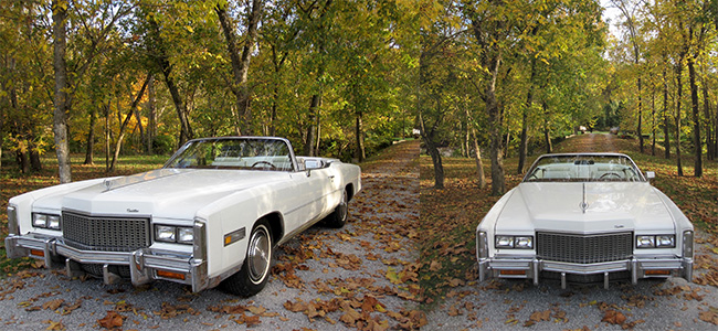 Of all Dad's Cadillacs, this was his favorite: his 1976 Cadillac Eldorado convertible.