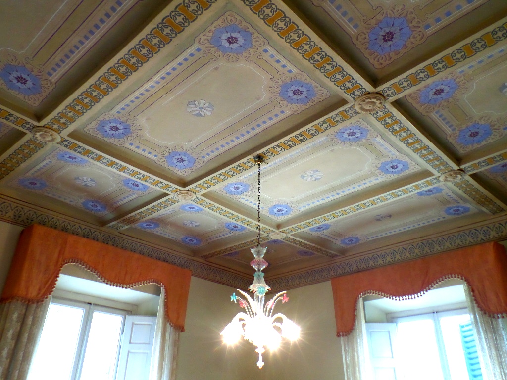 Colorful ceilings.