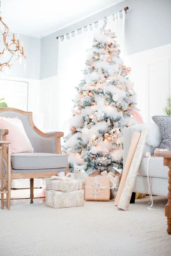 A gray, white and gold palette is both festive and sophisticated!